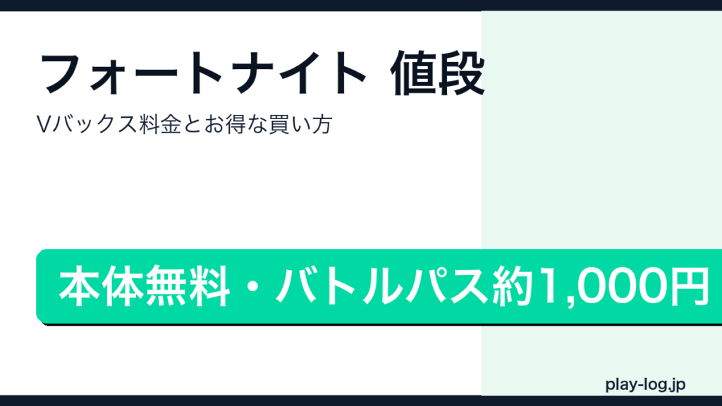 フォートナイトの値段・Vバックス料金体系を解説するアイキャッチ画像