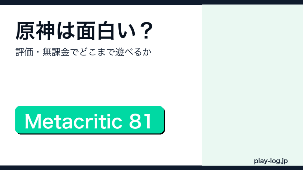 原神の評価・無課金プレイ・始め方を解説するアイキャッチ画像