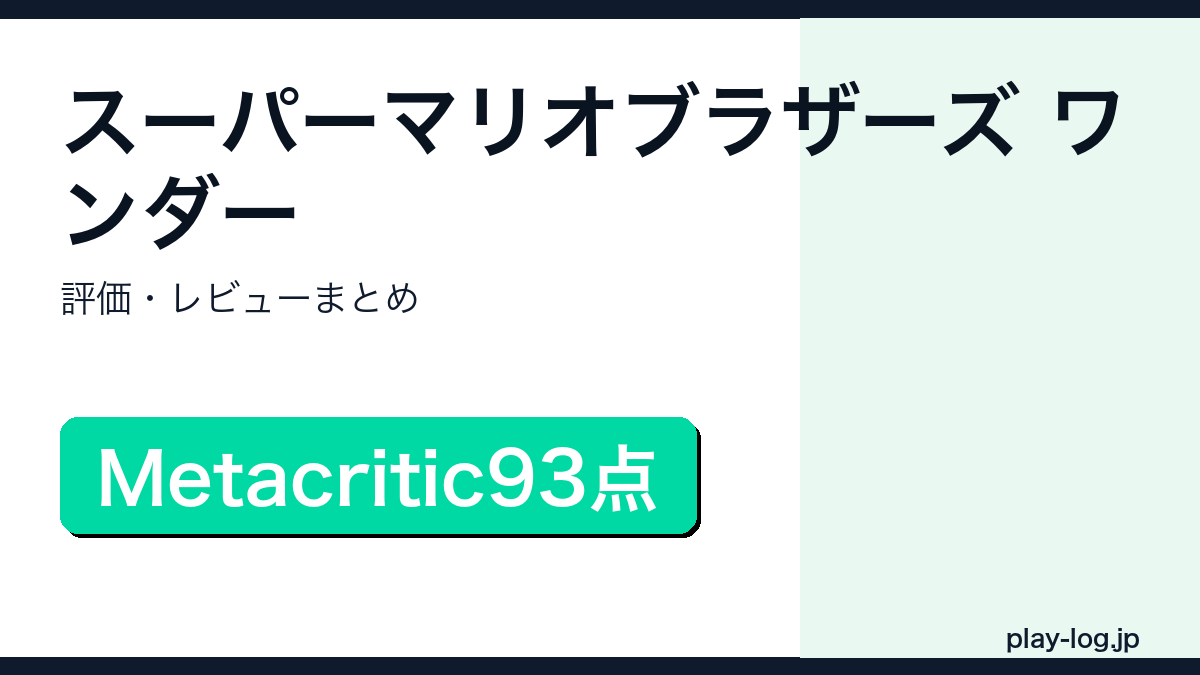 スーパーマリオブラザーズ ワンダーの評価・レビューまとめのアイキャッチ画像
