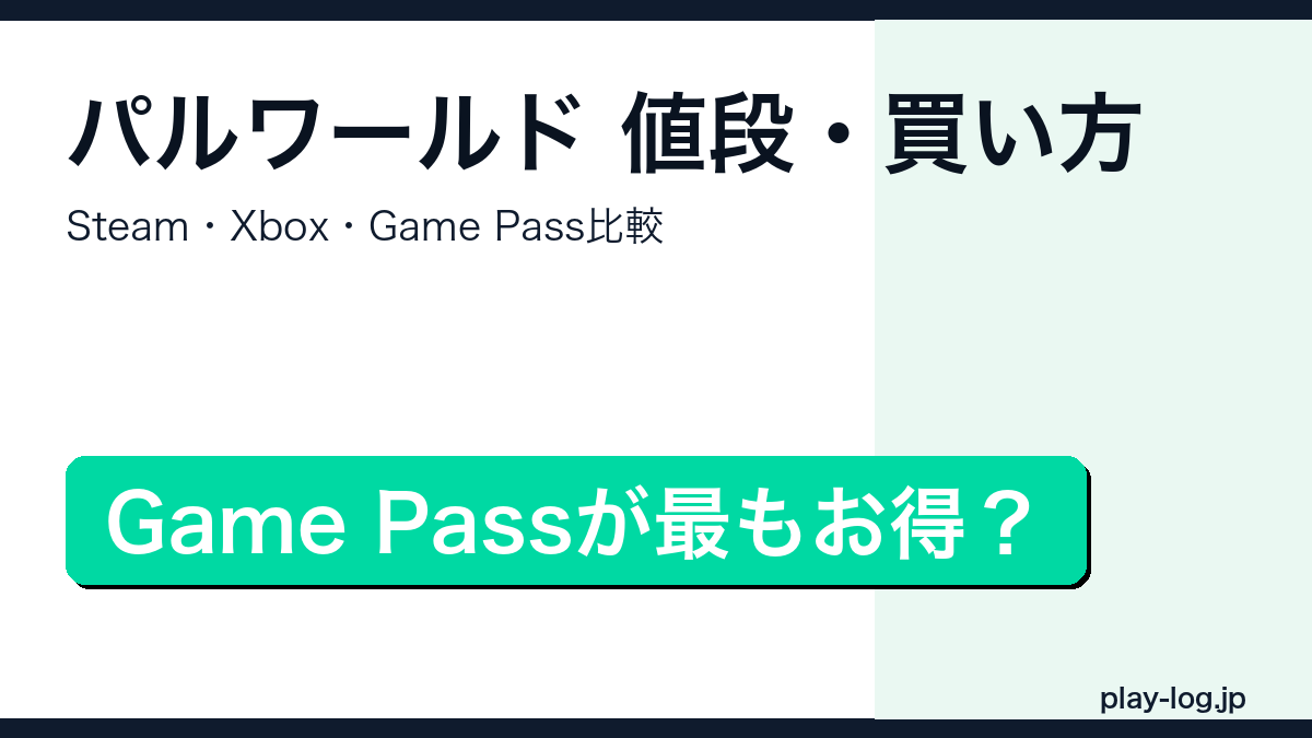 パルワールドの値段・買い方・Game Pass比較を解説するアイキャッチ画像