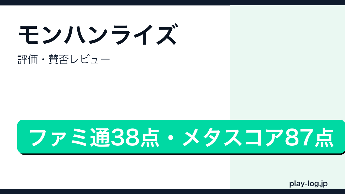 モンスターハンターライズの評価・賛否レビューを解説するアイキャッチ画像