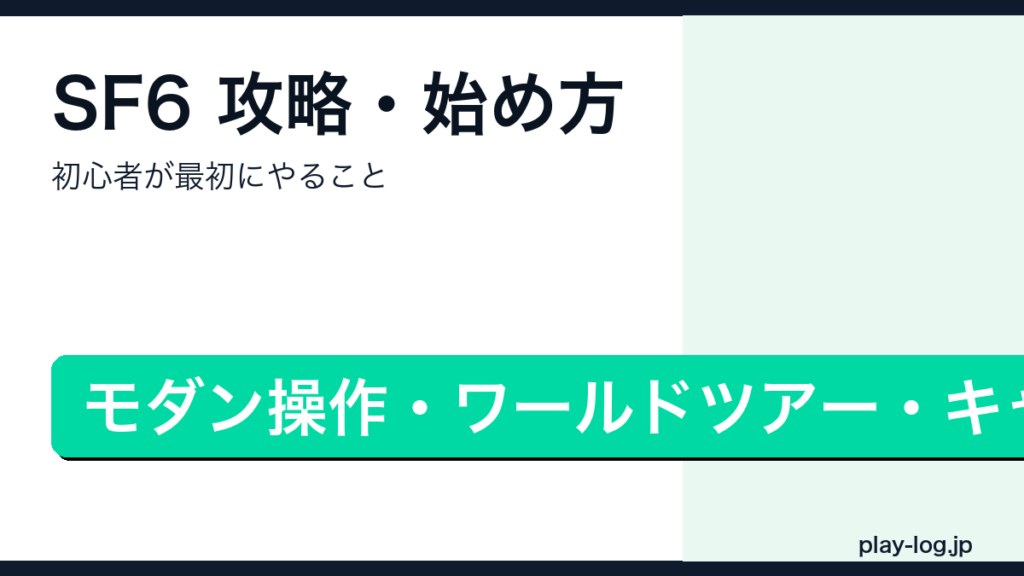 ストリートファイター6攻略・序盤の始め方を解説するアイキャッチ画像