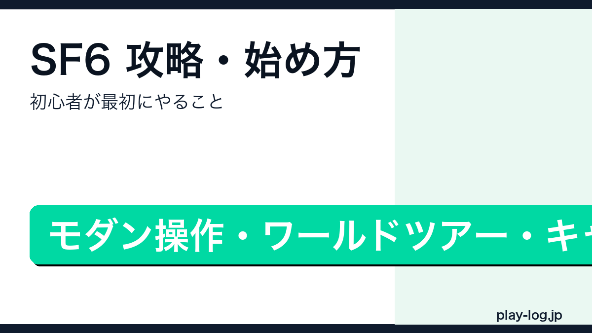 ストリートファイター6攻略・序盤の始め方を解説するアイキャッチ画像