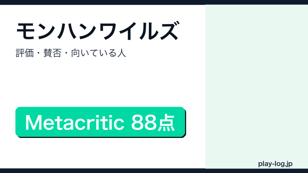 モンスターハンターワイルズの評価・賛否を解説するアイキャッチ画像