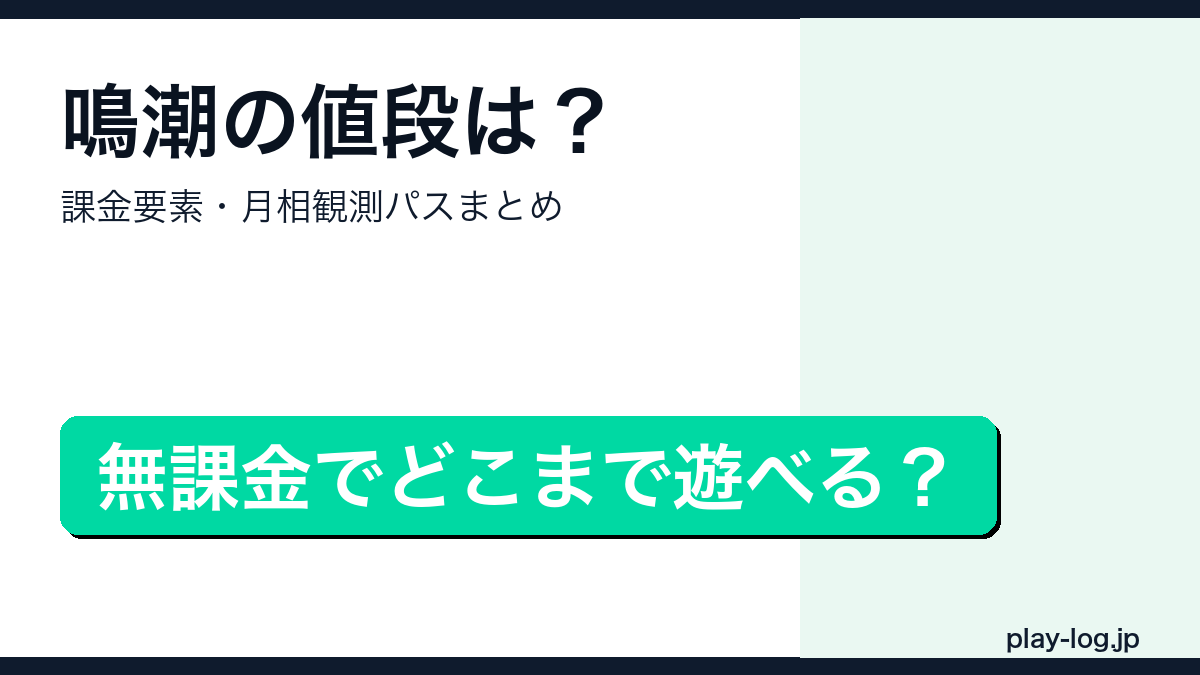鳴潮の値段・課金要素まとめのアイキャッチ画像