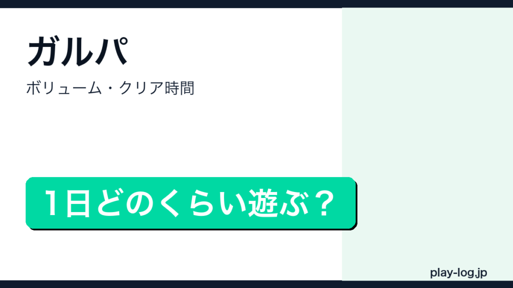 ガルパのボリューム・クリア時間・難易度のアイキャッチ画像