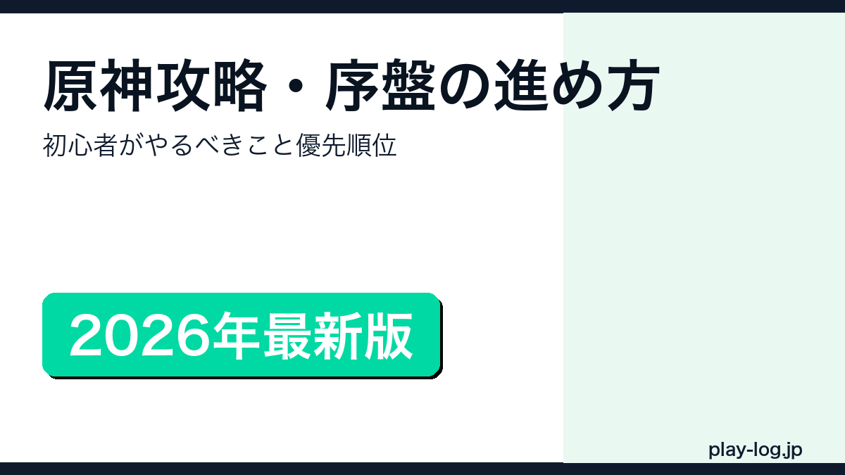 原神攻略・序盤の進め方のアイキャッチ画像
