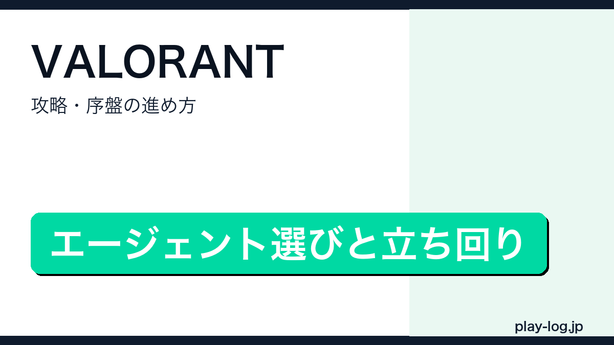 VALORANT攻略・序盤の進め方のアイキャッチ画像