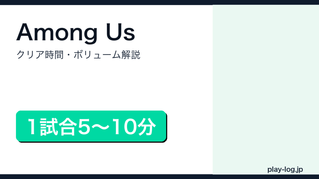 Among Usのクリア時間・ボリューム解説のアイキャッチ画像