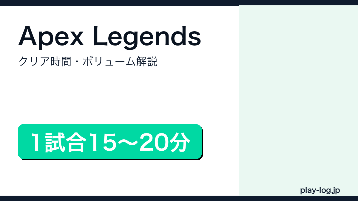 Apex Legendsのクリア時間・ボリューム解説のアイキャッチ画像