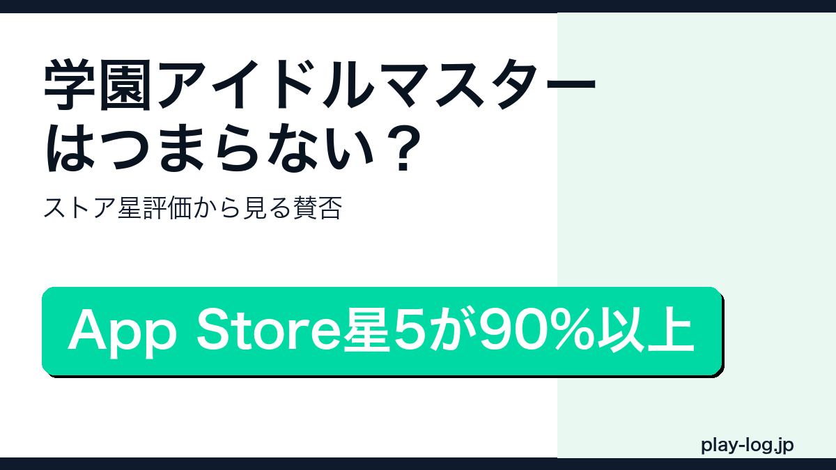 学園アイドルマスターの賛否レビューのアイキャッチ画像
