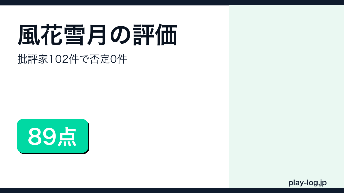 風花雪月の評価｜メタスコア89点・1ルート30時間超 | プレイログ